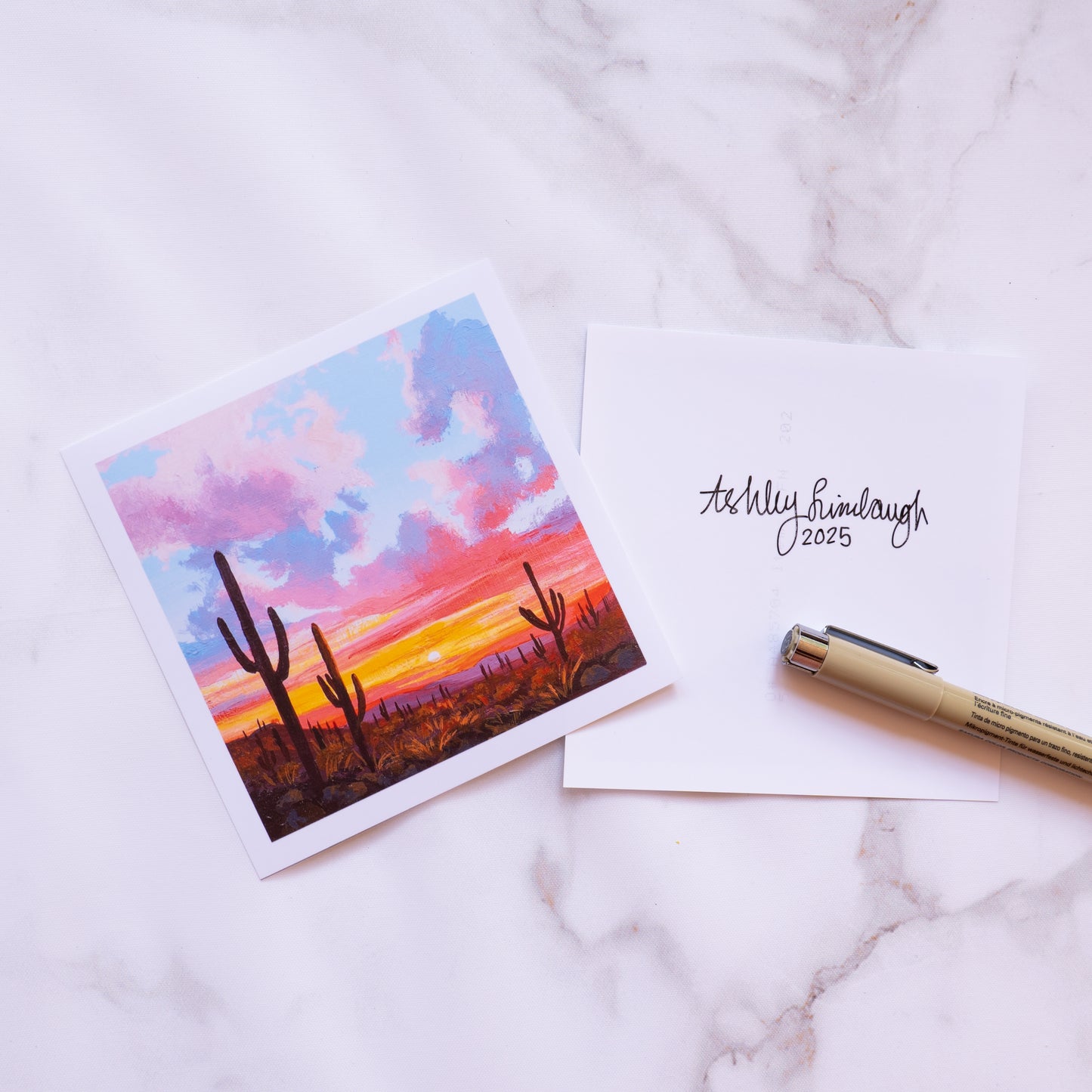 Pastel Saguaro Sunset Mini Print