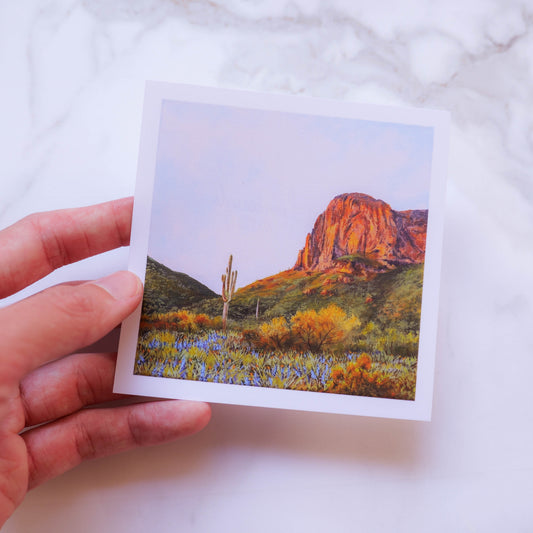 Picacho Peak Mini Print 4" x 4"