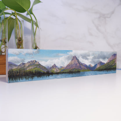 Glacier National Park Panorama Painting 2.5" x 12"