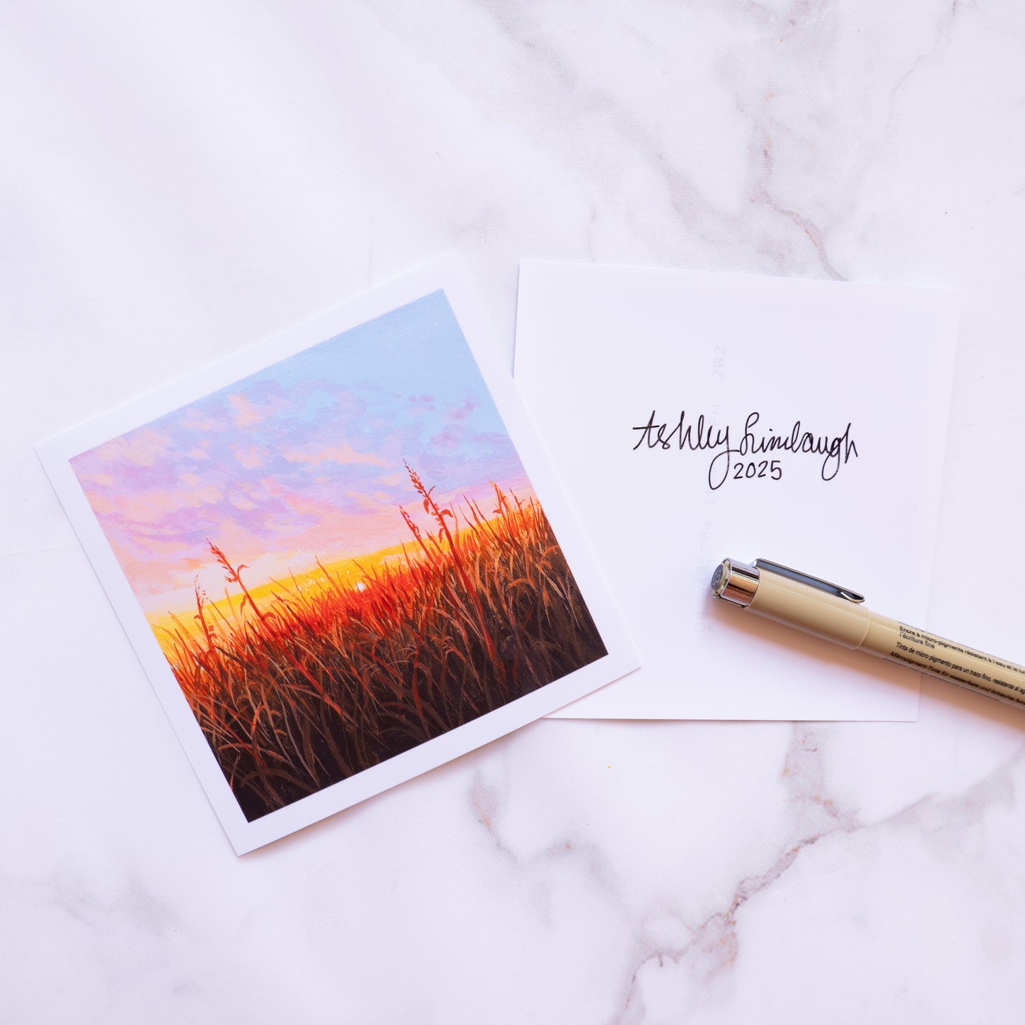 Midwestern Sunset 4" x 4"