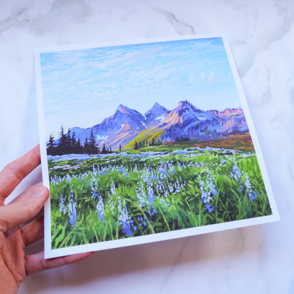 Purple Mountain Print 8" x 8"