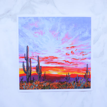 Arizona Sunset 8" x 8"