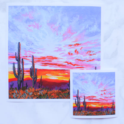 Arizona Sunset 8" x 8"