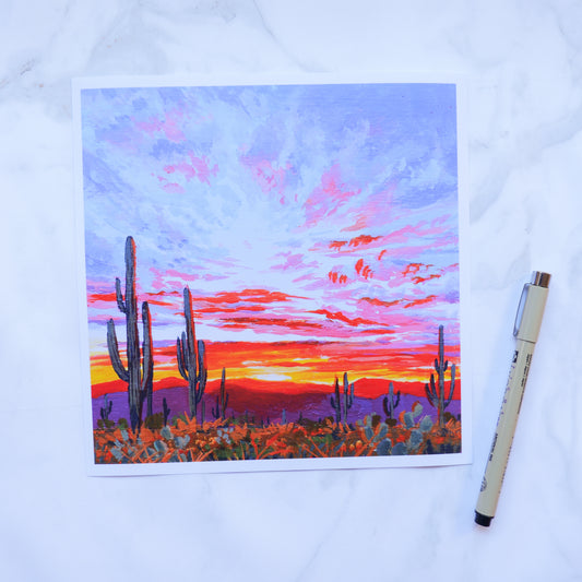 Arizona Sunset 8" x 8"