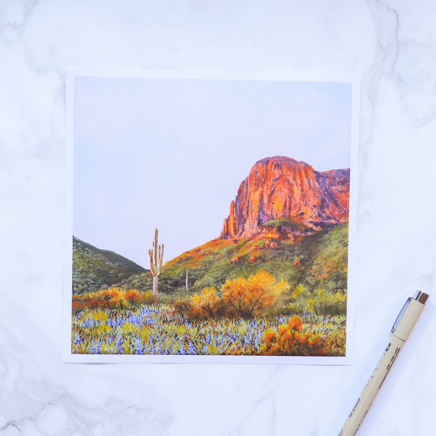 Picacho Peak Print 8" x 8"