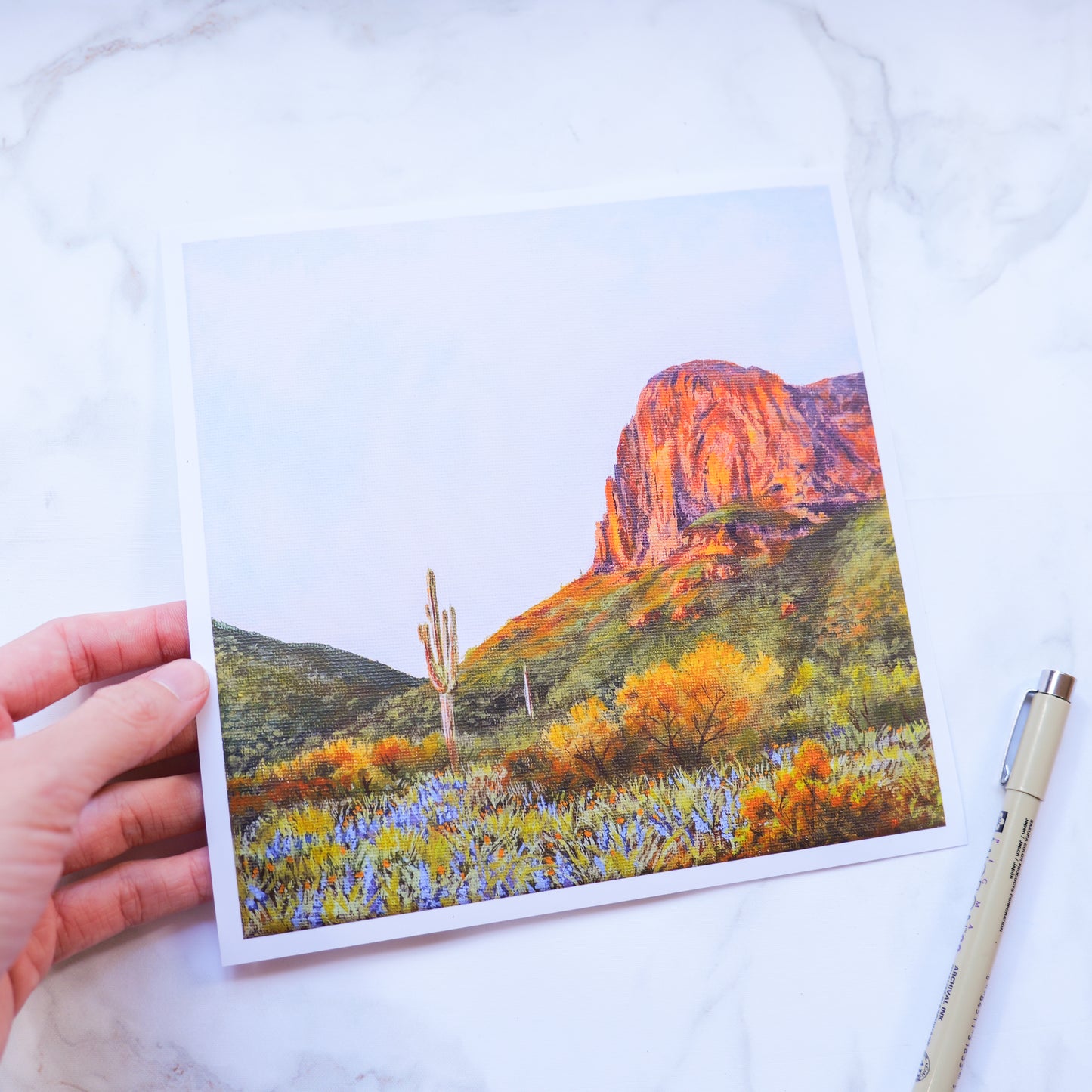 Picacho Peak Print 8" x 8"