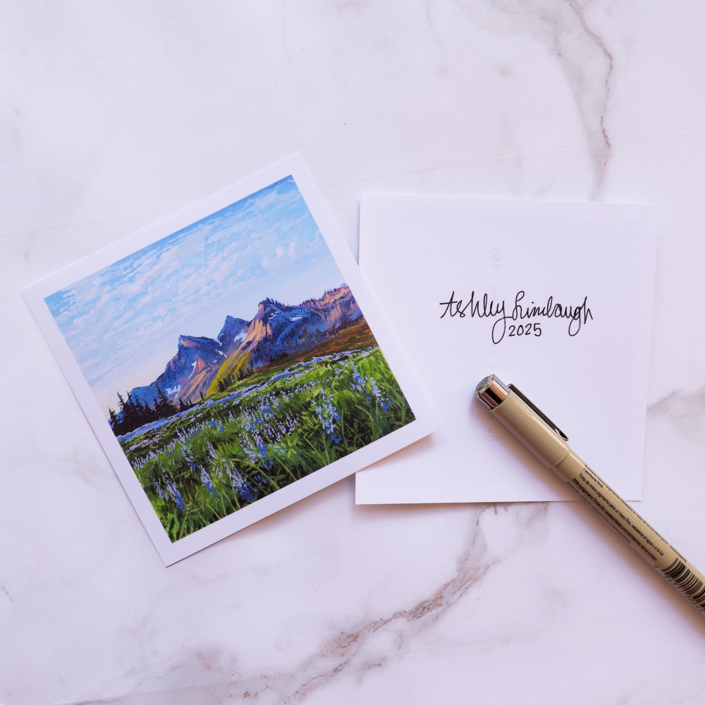 Purple Mountains Mini Print 4" x 4"