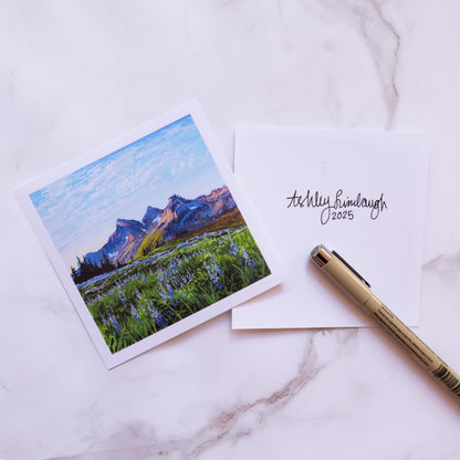Purple Mountains Mini Print 4" x 4"