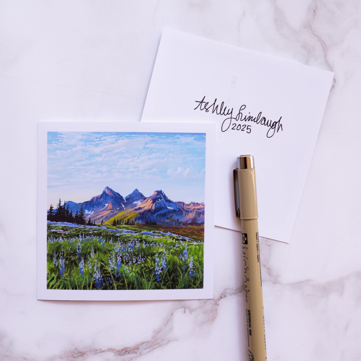 Purple Mountains Mini Print 4" x 4"