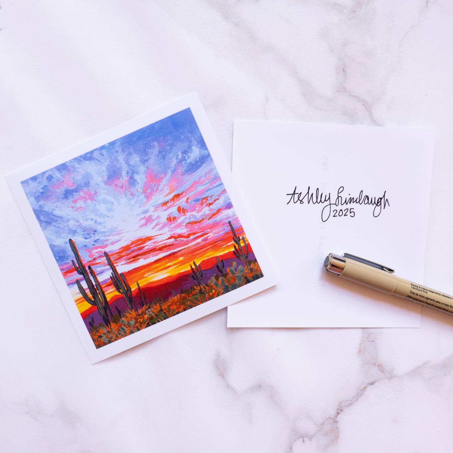Arizona Sunset 4" x 4"
