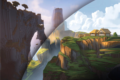 Landscapes Inspired by Minecraft Print Club