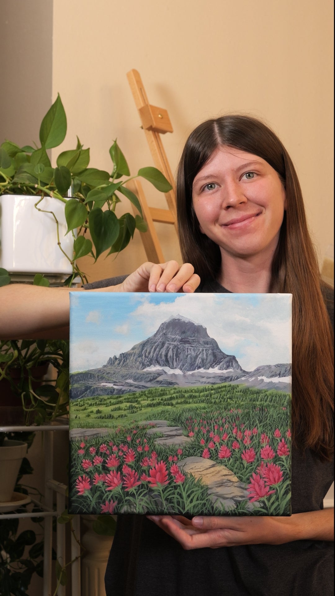 Indian Paintbrush on the Logan Pass Trail 8" x 8"