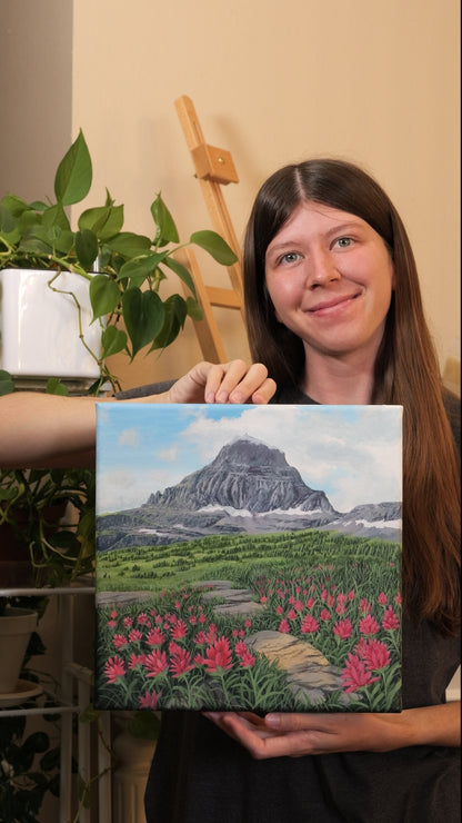 Indian Paintbrush on the Logan Pass Trail 8" x 8"