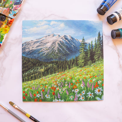 North Cascades Inspired 8" x 8"