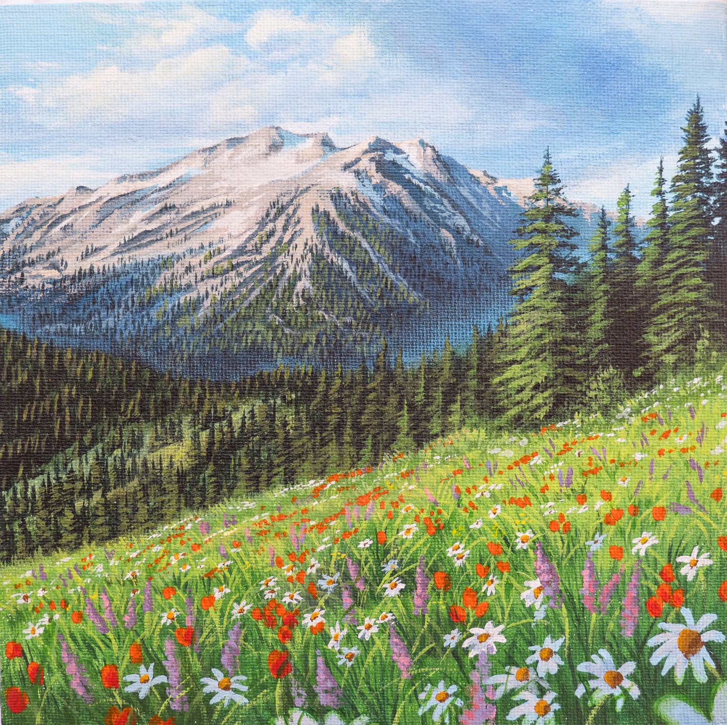 North Cascades Inspired 8" x 8"