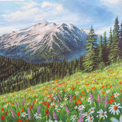 North Cascades Inspired 8" x 8"