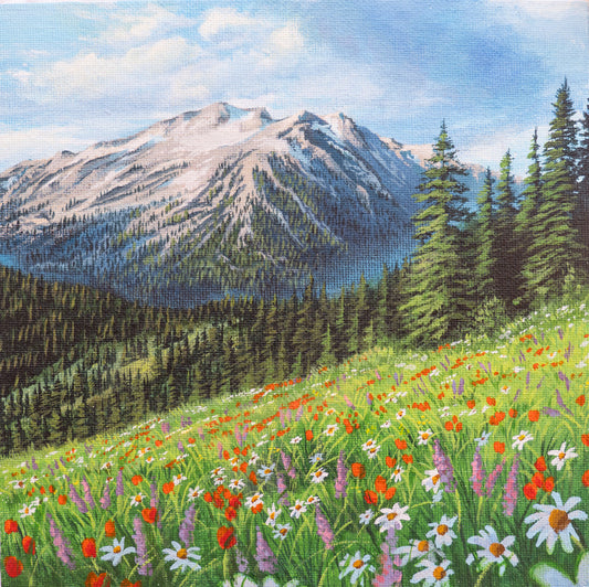 North Cascades Inspired 8" x 8"