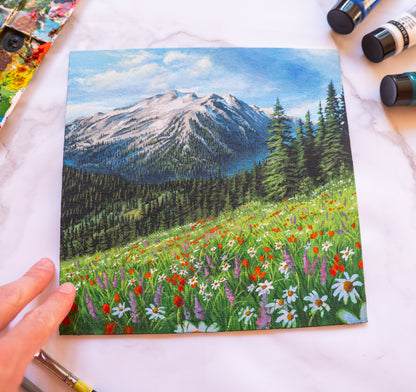 North Cascades Inspired 8" x 8"