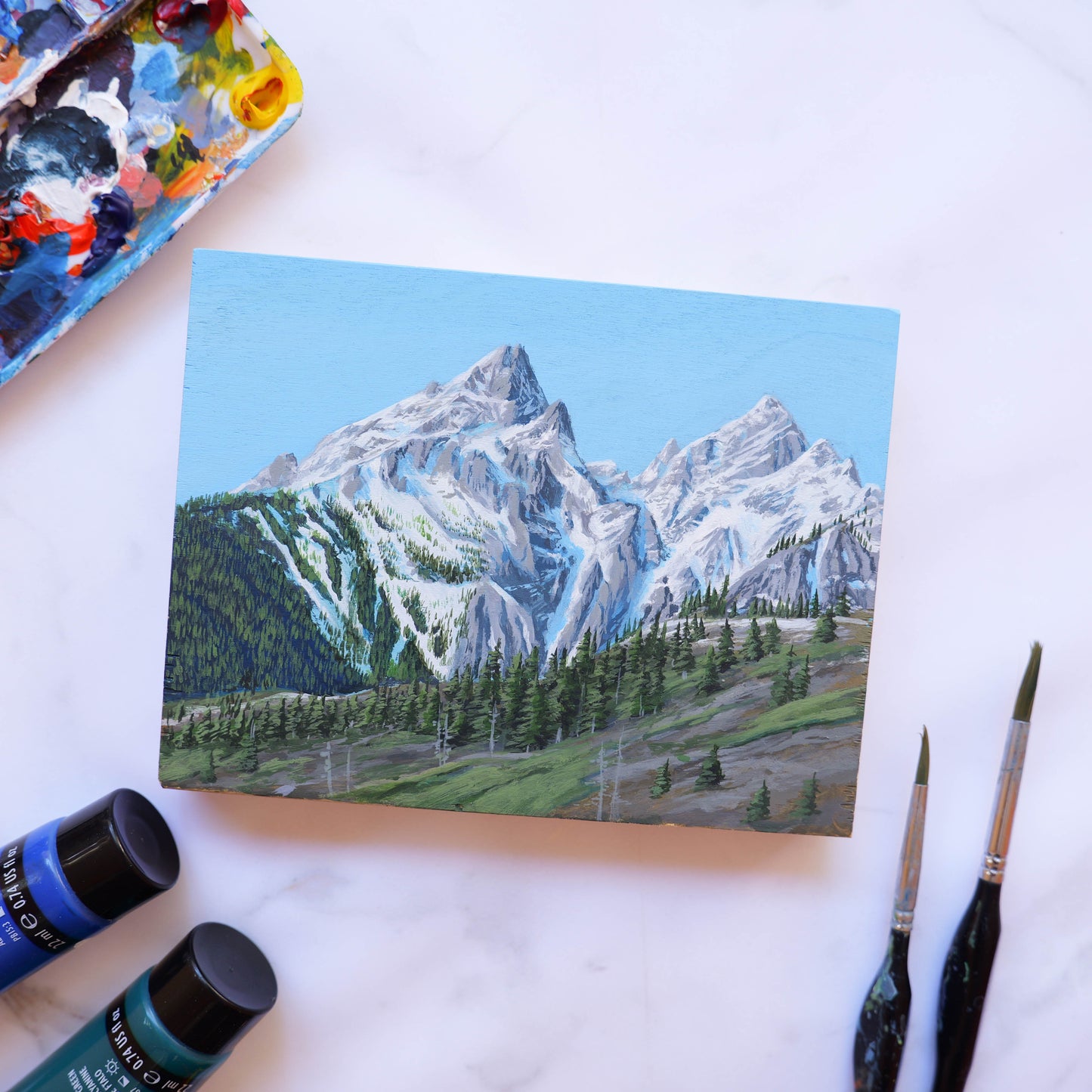 Grand Teton Mini Painting