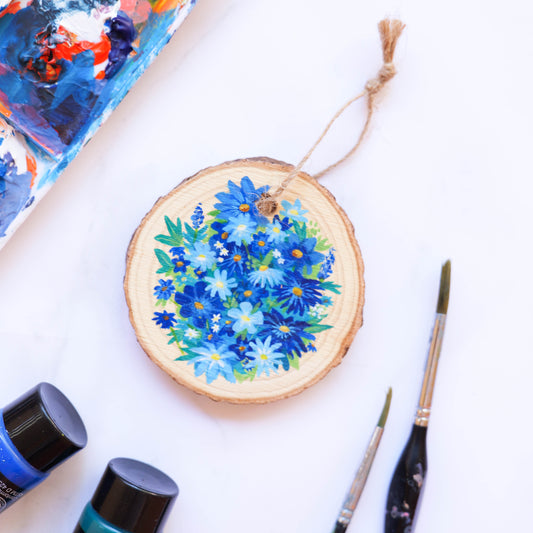 Blue Floral Ornament