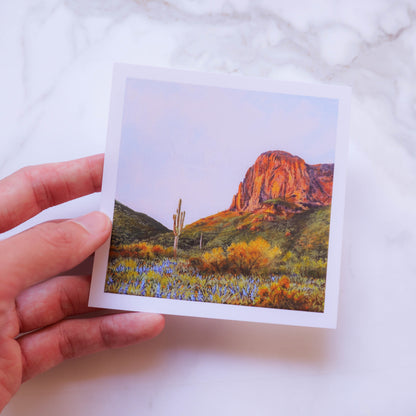 Picacho Peak Mini Print 4" x 4"