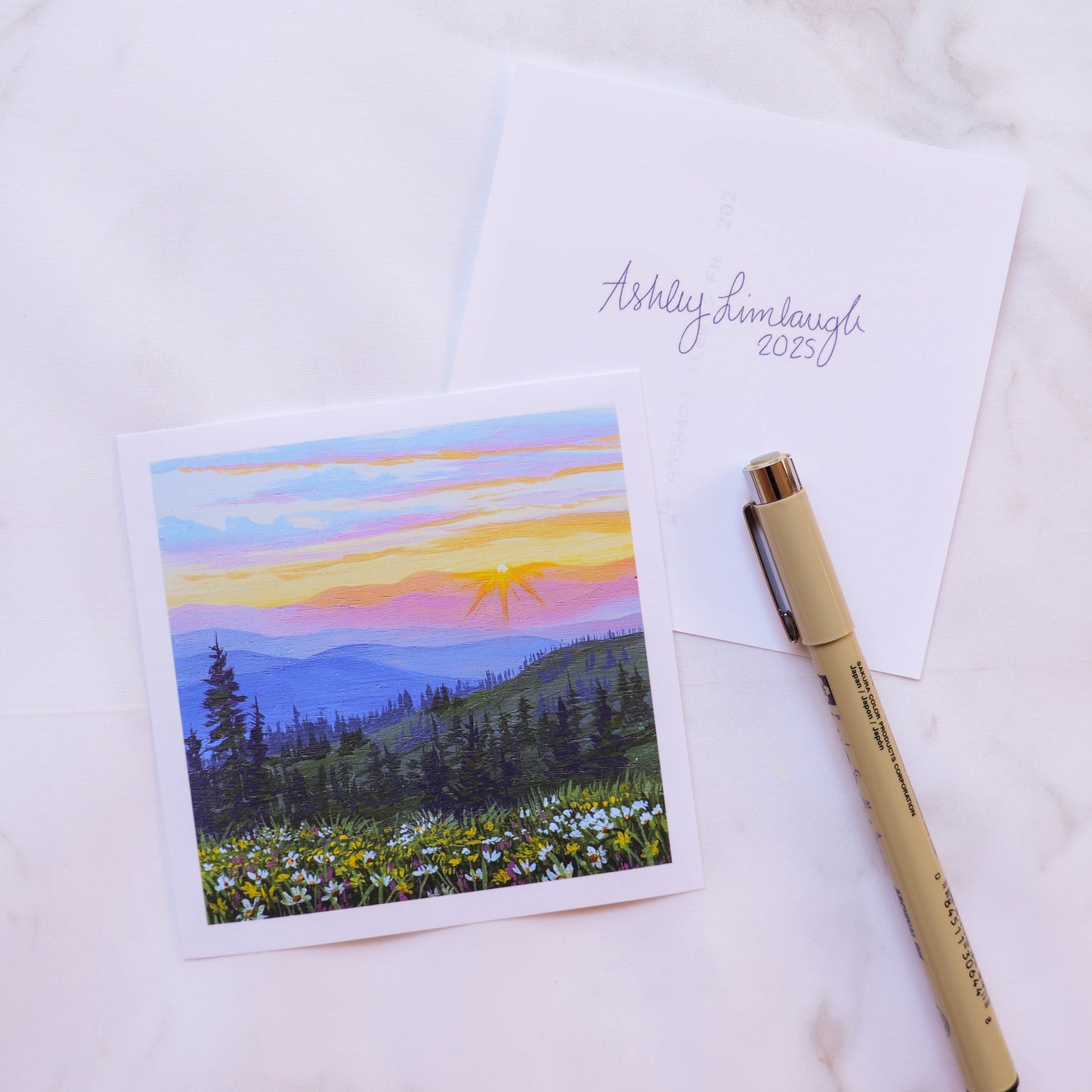 Hilly Sunset Mini Print