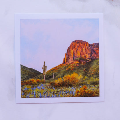 Picacho Peak Mini Print 4" x 4"