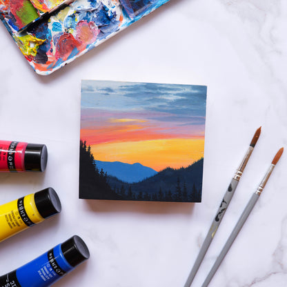 Idaho Sunset Mini Painting