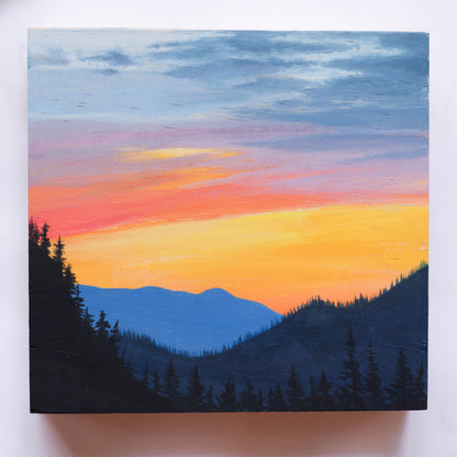 Idaho Sunset Mini Painting