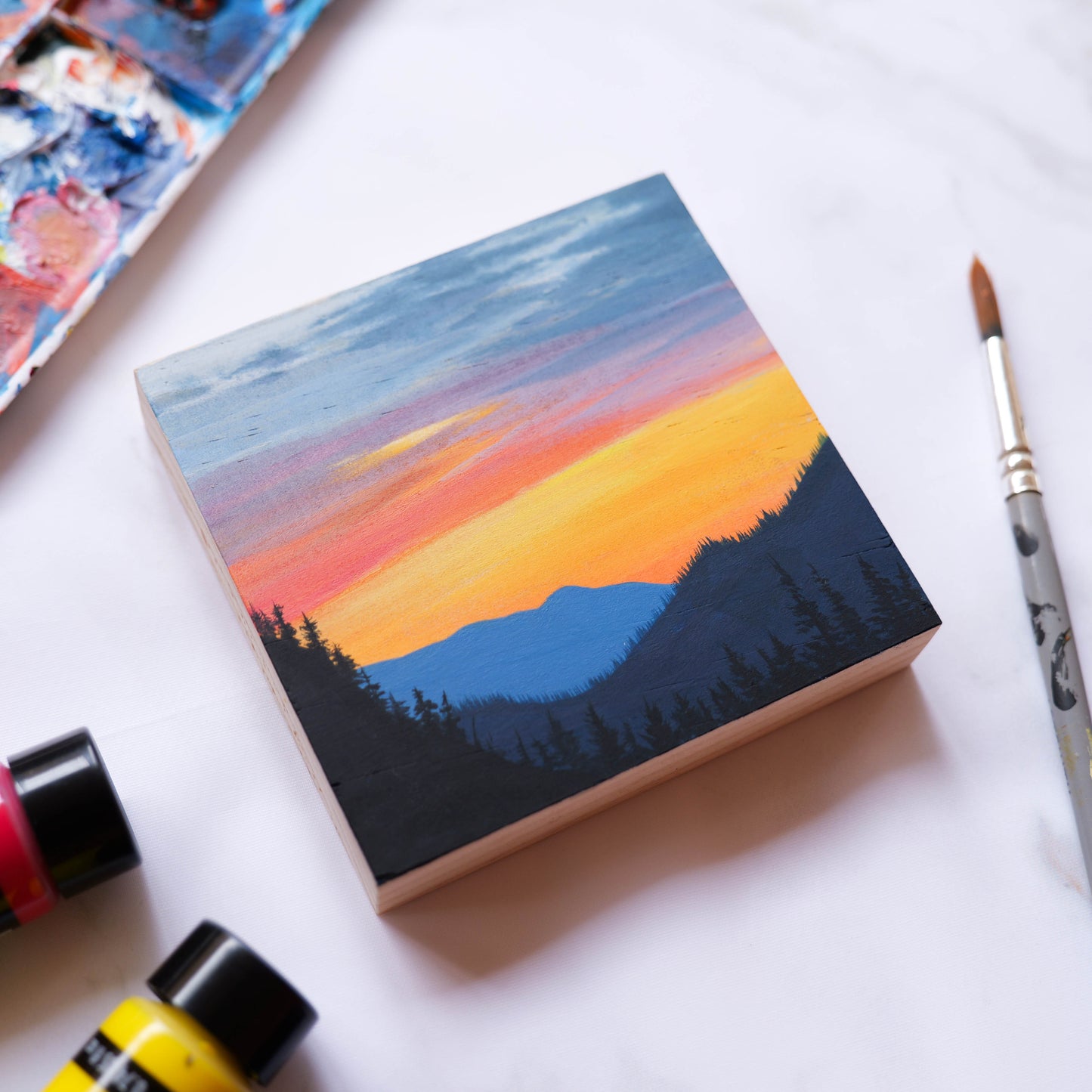 Idaho Sunset Mini Painting
